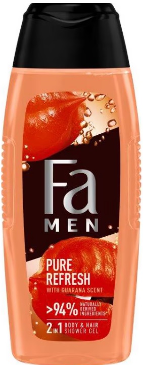 FA MEN GEL DE DUS 2IN1 PURE REFRESH GUARANA 250ML