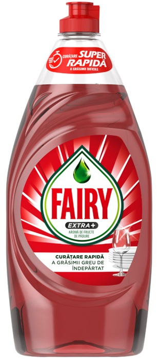 Detergent vase Fructe de Padure 900 ml, Fairy Extra Plus