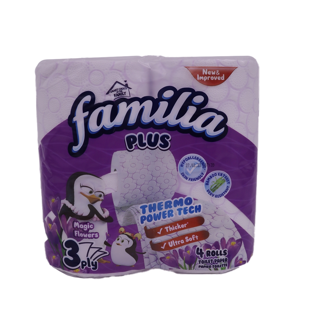 FAMILIA HARTIE IGIENICA MAGIC FLOWER 3STR 4ROLE/SET