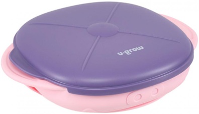 Farfurie silicon cu capac , mov, U-Grow