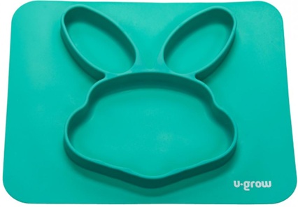 Farfurie din silicon, forma iepuras, U-Grow