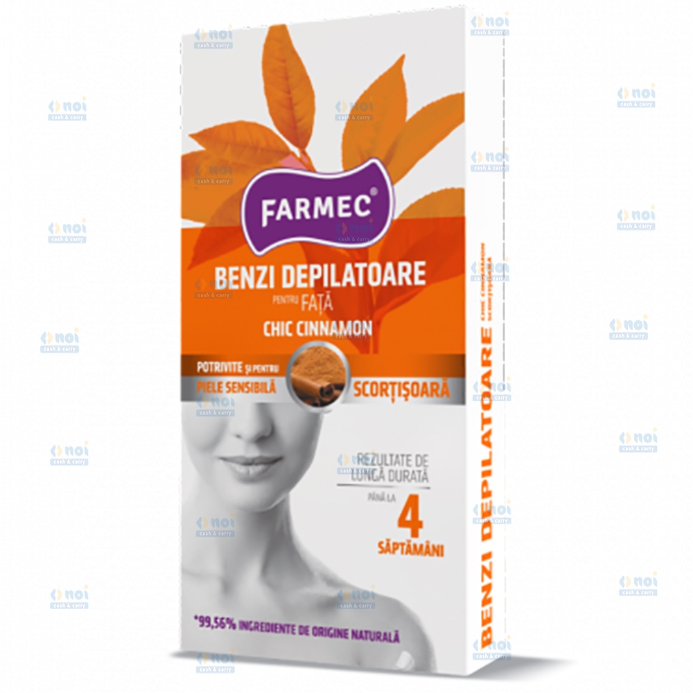 FARMEC BENZI DEPILATOARE FATA CHIC CINNAMON 16BUC+2SERV.