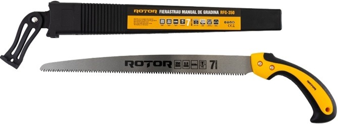 Fierastrau de gradina cu husa din plastic, ROTOR, lama 350 mm