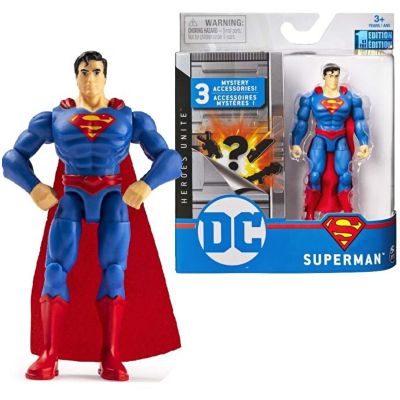 Figurina articulata Superman 10 cm, cu accesorii, Spin Master