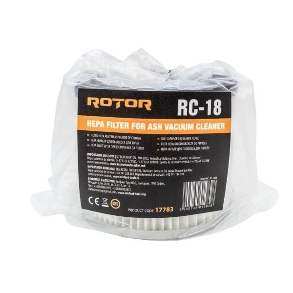 Filtru HEPA Lavabil Aspirator Cenusa ROTOR RC-18, piesa de schimb