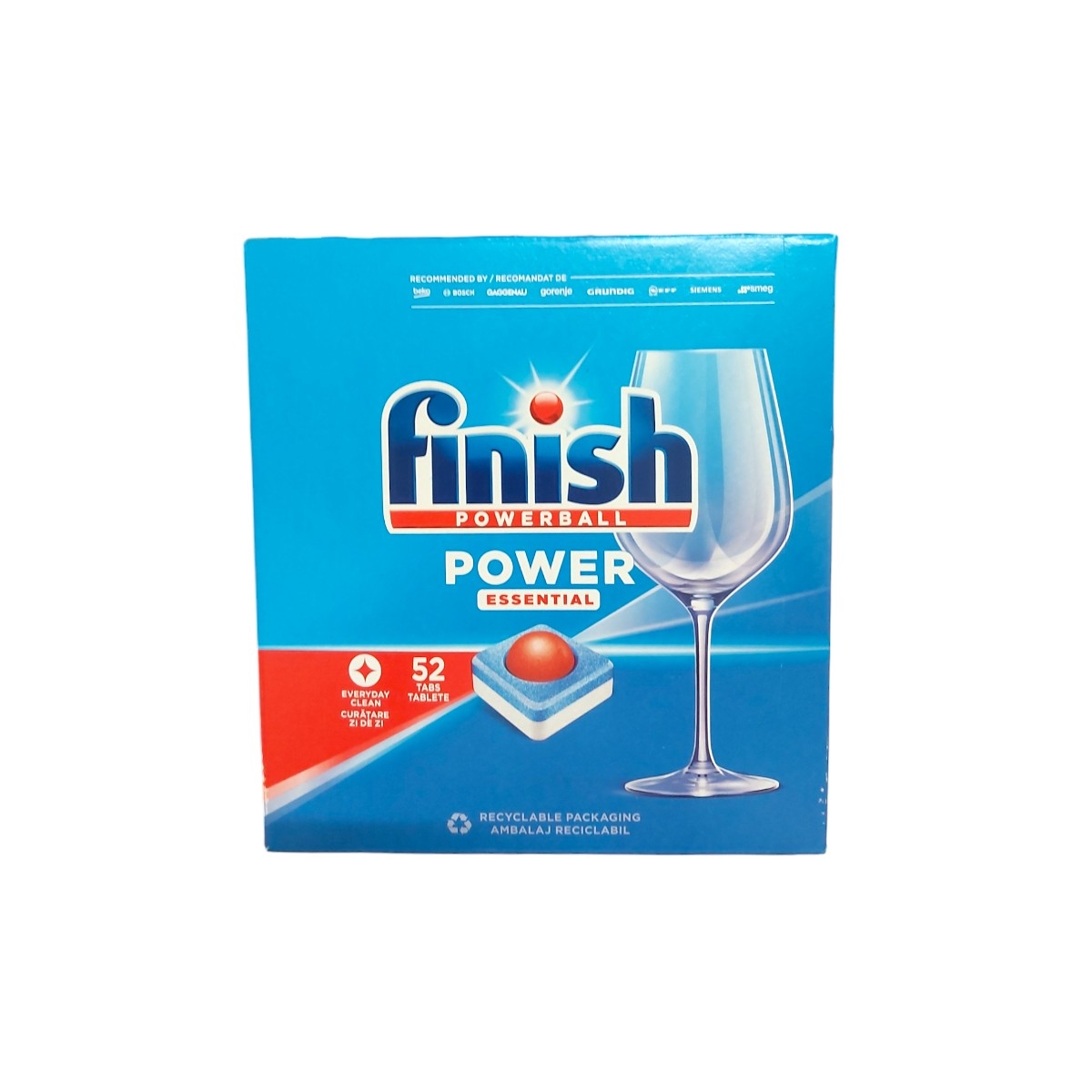 FINISH POWER ESSENTIAL DETERGENT VASE TABLETE 52BUC