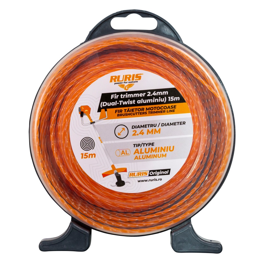 Fir Trimmer 2.4 mm {Dual-Twist Aluminiu} 15 m,