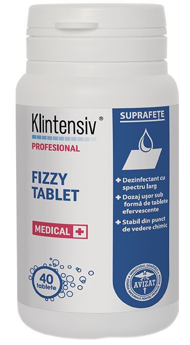 Dezinfectant concentrat tablete clorigene 40 buc, Fizzy Tablet Klintensiv