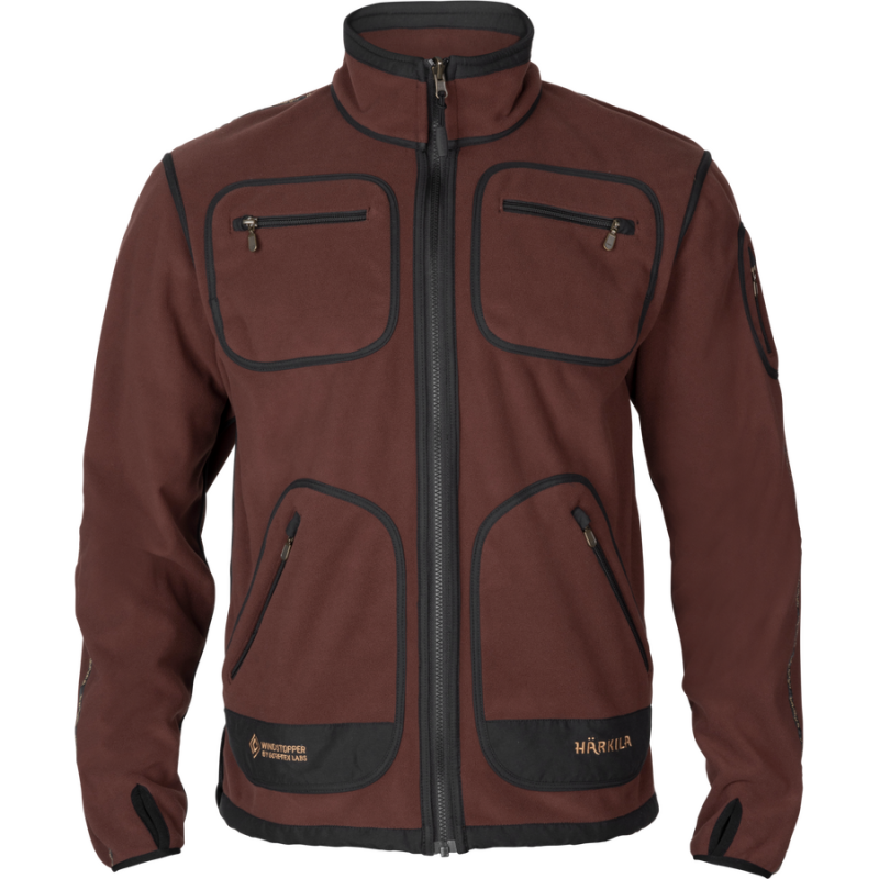 Jacheta Fleece Vanatoare Harkila Kamko Green/Bordeaux-XXL