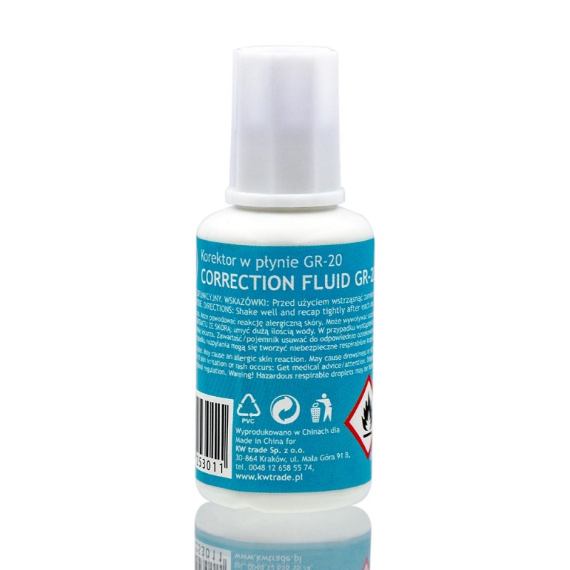Fluid corector (pasta corectoare) Grand GR-20 160-1266, 20ml, pe baza de solvent, cu pensula