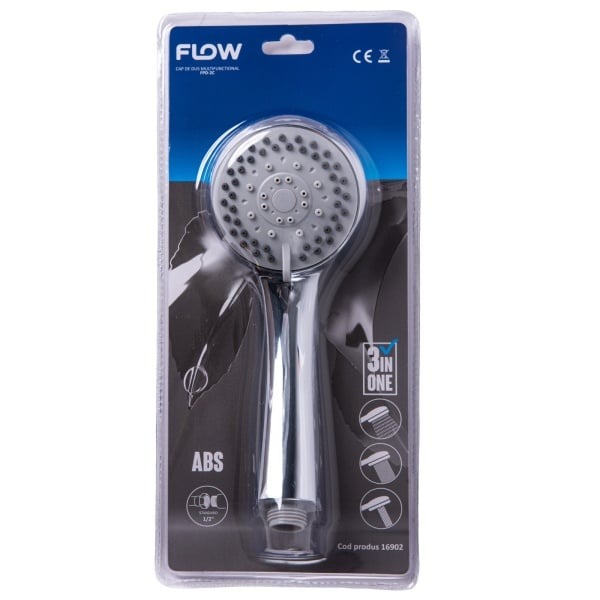 Cap de dus multifunctional 3 in 1, ABS, FLOW FPD-2C