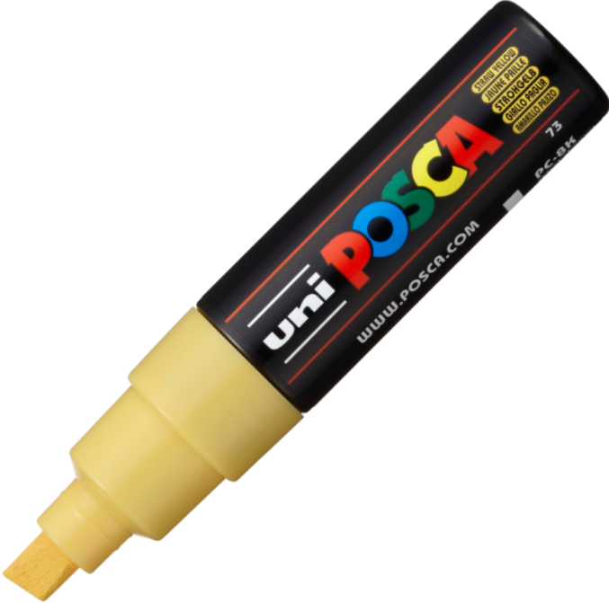 Marker UNI PC-8K 8. 0 mm varf tesit galben pai Posca