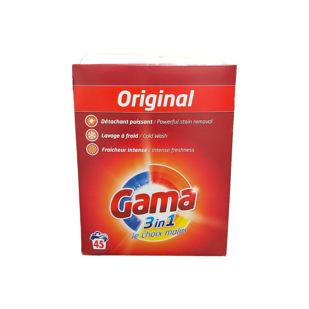 GAMA ORIGINAL 3IN1  DETERGENT PUDRA 2.925KG 45 SPALARI
