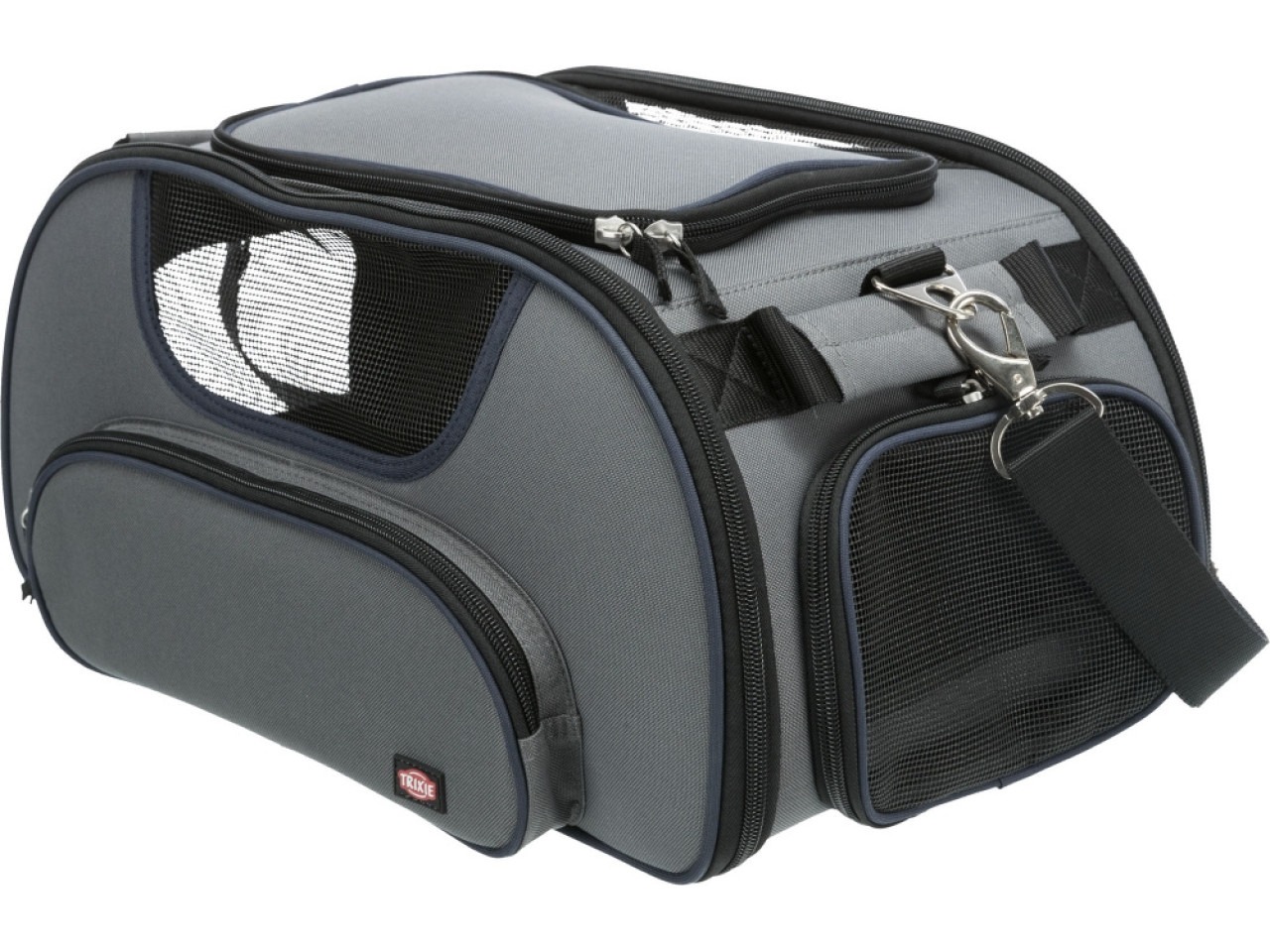 Trixie  Geanta De Transport, Airline Wings, 28x23x46 cm, Pana la 20 kg, Gri/Albastru, 28889