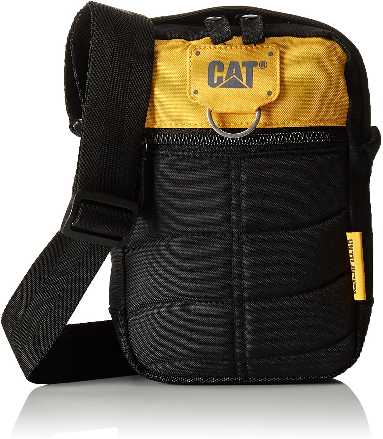 Borseta mini de umar CATERPILLAR Millennial Classic - Rodney, material 600D polyester - negru/galben