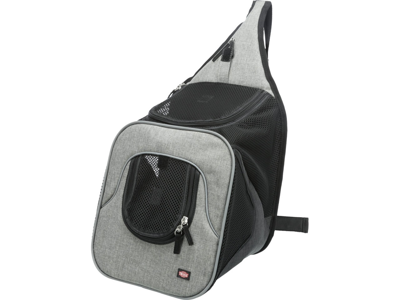 Trixie Geanta De Transport, Savina, Frontala, 30x33x26 cm, Pana la 10 kg, Negru/Gri, 28941
