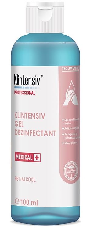 Gel dezinfectant maini Virucid avizat Ministerul Sanatatii, 100 ml Klintensiv