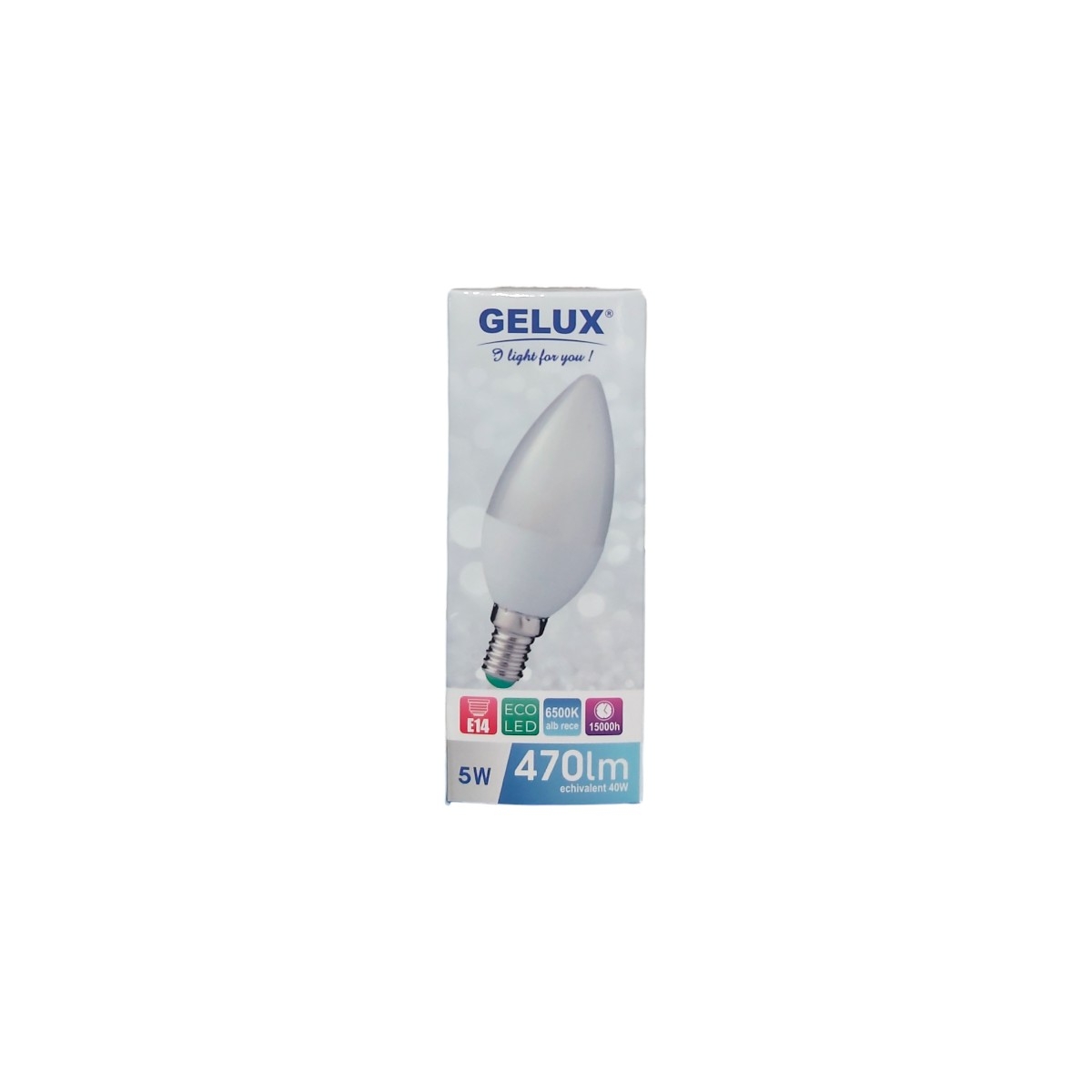 GELUX BEC ECOLED LUMANARE 470 LM 5W E14 6500K GL-LED1C3705SES
