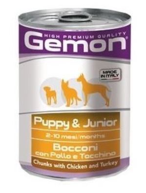 Hrana Umeda Pentru Caini, Gemon Puppy&Junior, Pui Si Curcan, 415 g