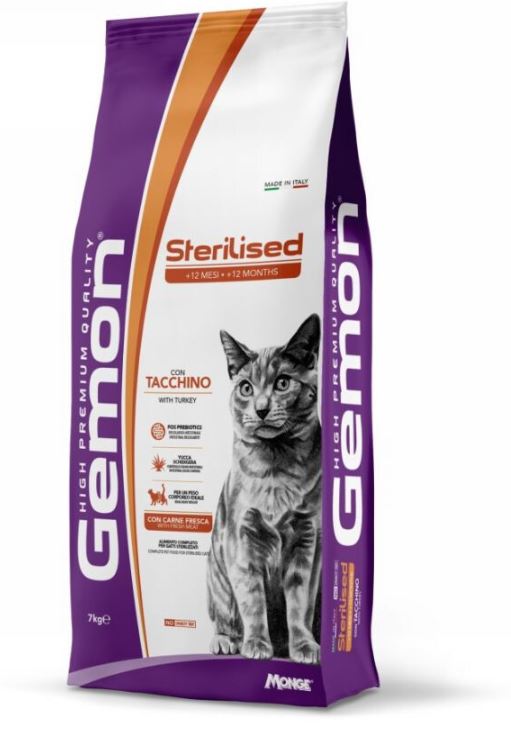 Hrana Uscata Pentru Pisici, Gemon Steril, Cu Curcan, 2 kg