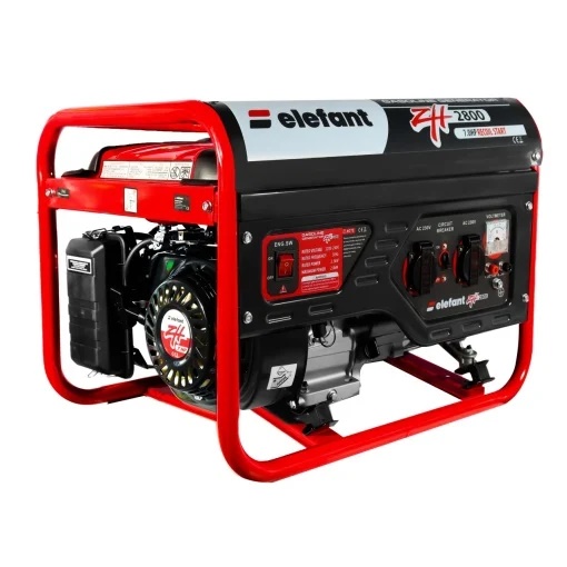 Generator pe benzina ZH2800 ELEFANT, iesire curent 2,8 kW,7 CP, Siguranta de pornire, indicator de benzina, voltmetru, intrerupator de curent