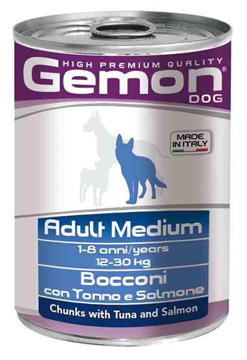 Hrana Umeda Pentru Caini, Gemon Adult, Cu Ton Si Somon, 415 g