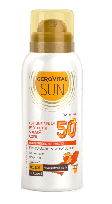 Gerovital Sun Lotiune spray cu protectie solara pentru copii, SPF 50, 100 ml