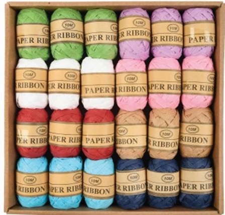 Ghem sfoara hartie, diverse culori, 10 m, 8 culori, set 24 buc, Colorarte, BC-JT004