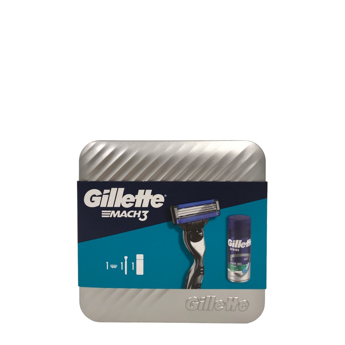 GILLETTE MACH3 APARAT RAS 3LAME+GEL RAS SENSITIVE75 SET CADOU