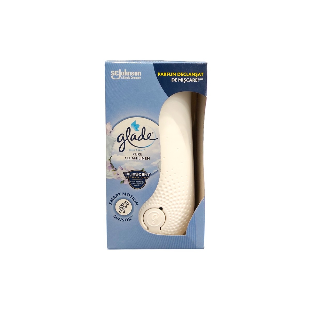 GLADE SENSE&SPRAY ODORIZANT CAMERA AP+REZ. CLEAN LINEN 18ML