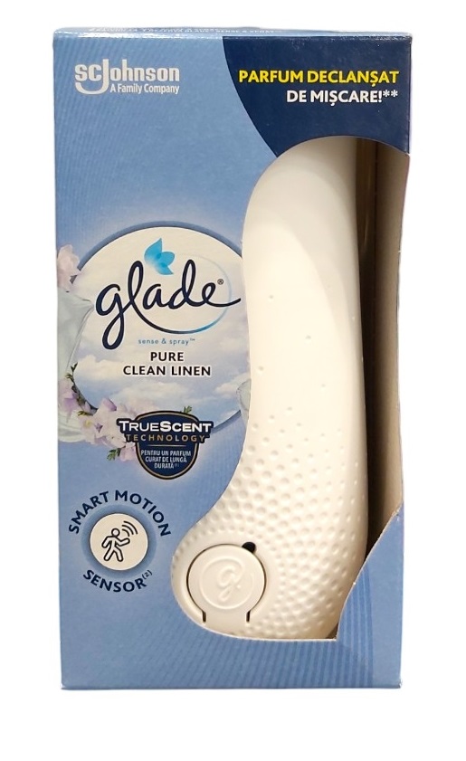 GLADE SENSE&SPRAY ODORIZANT CAMERA AP+REZ. CLEAN LINEN 18ML