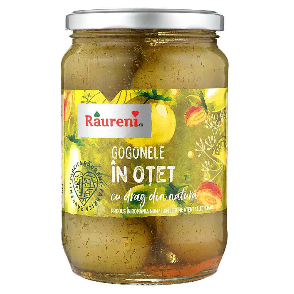 Gogonele in otet 680 g, Raureni