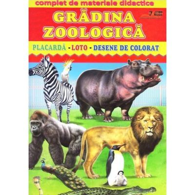 Gradina zoologica - Placarda, Loto, Desene de colorat
