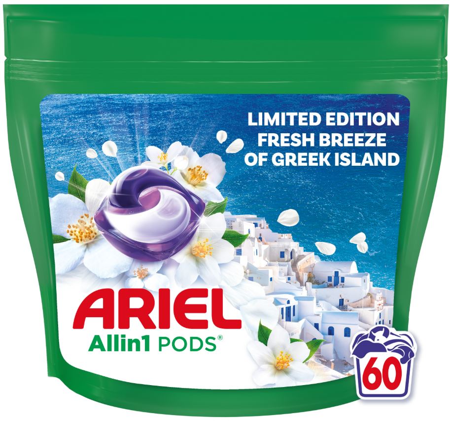 Detergent capsule, Fresh Breeze, 60 buc, 60 spalari, Ariel