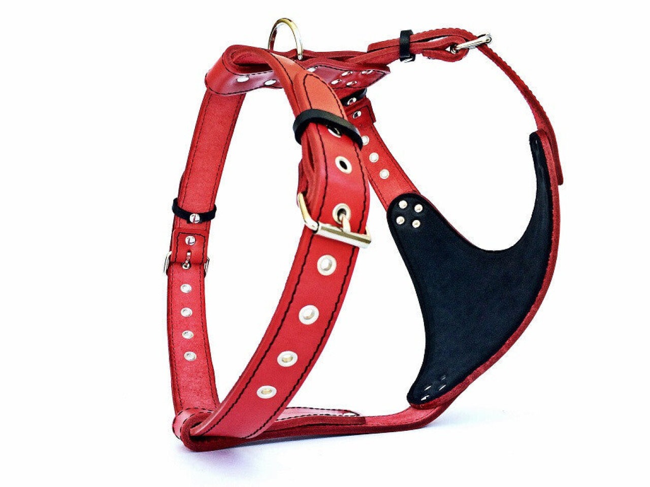 Bestia Ham Star, Piele Naturala, M, Rosu/Negru