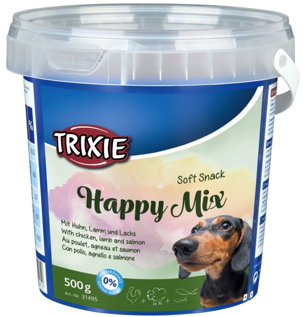 Recompense Pentru Caini, Soft Happy Mix Cu Pui/Miel/Somon, 500 g, 31495