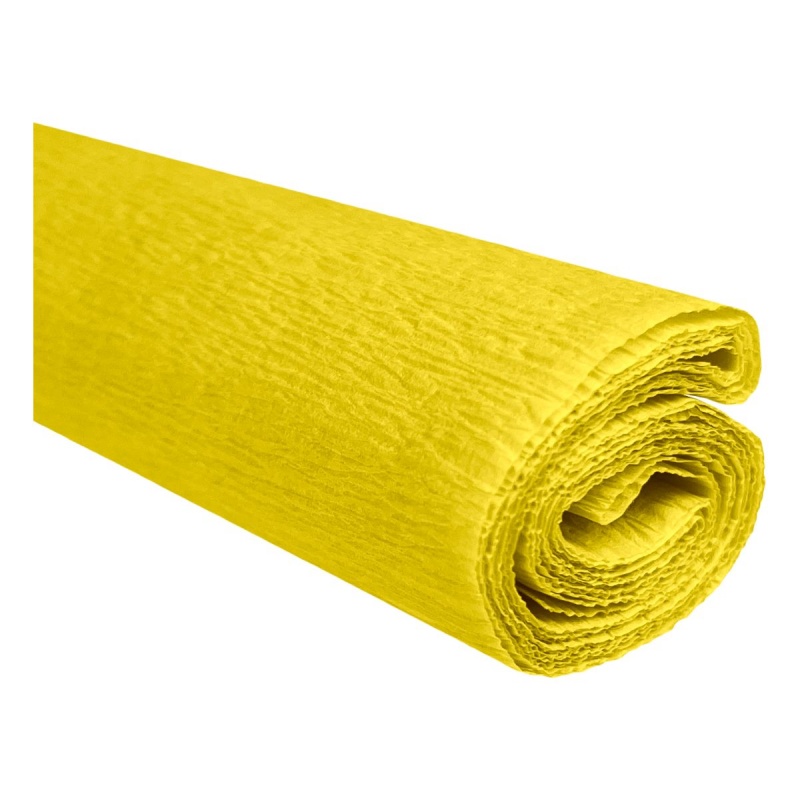 Hartie creponata Colorarte C04, 50x200cm, galben lamaie, set 10 role