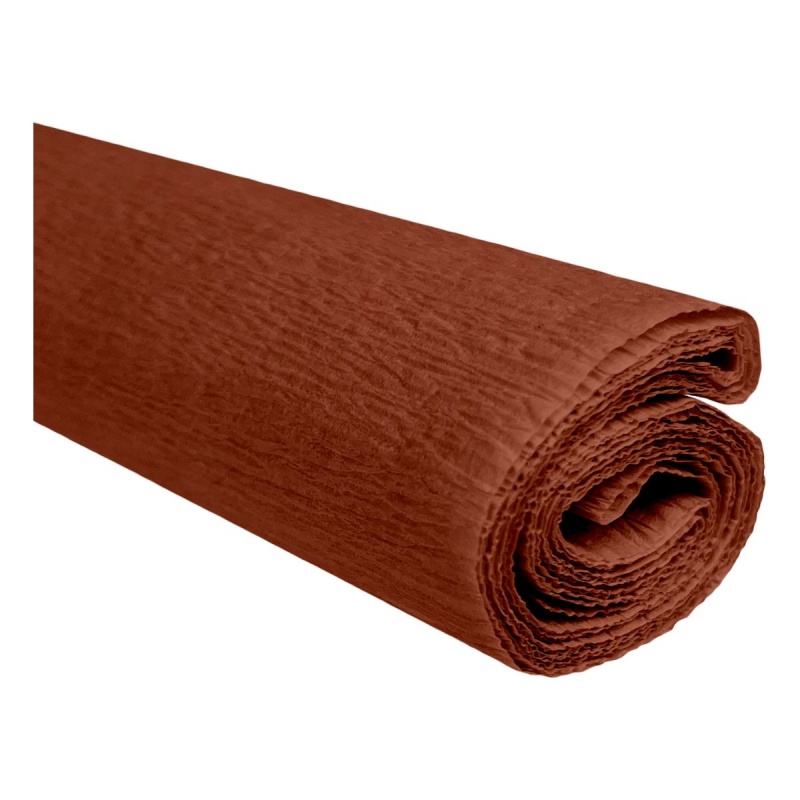 Hartie creponata Colorarte C34, 50x200cm, caramiziu, set 10 role