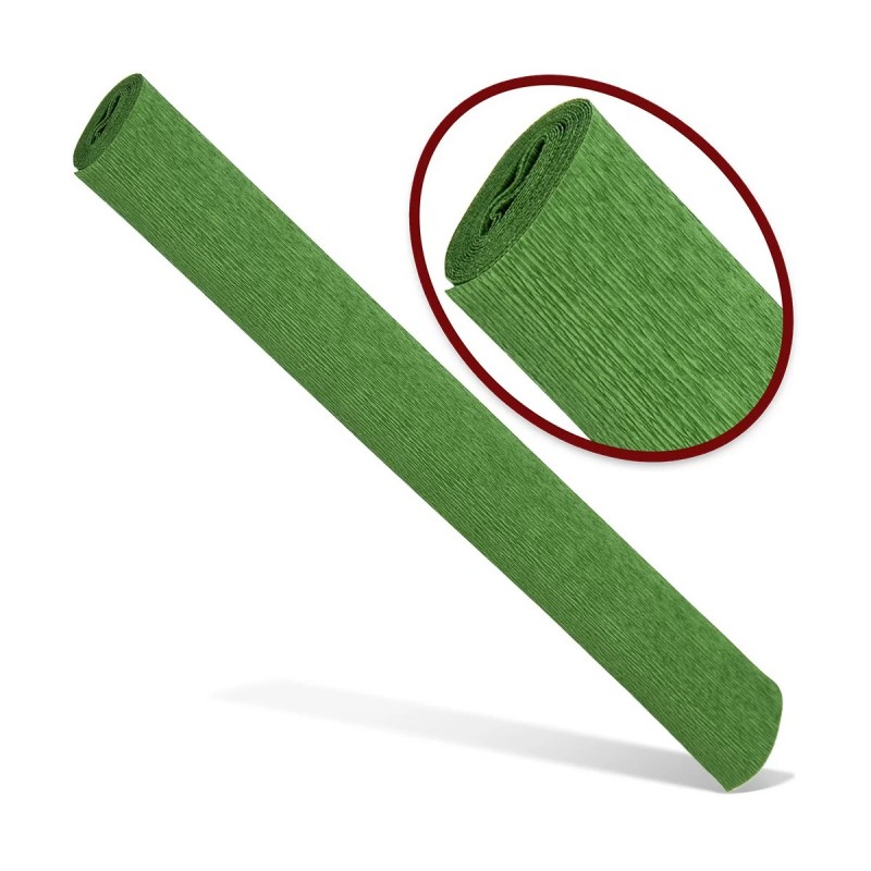 Hartie creponata Colorarte QC-024, verde fistic, 50x200cm, solida floristica