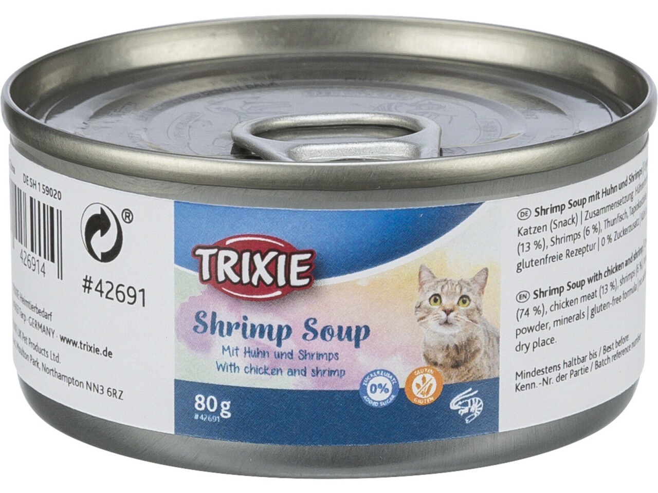 Trixie  Hrana Pentru Pisici, Supa De Creveti Si Pui, 80 g, 42691