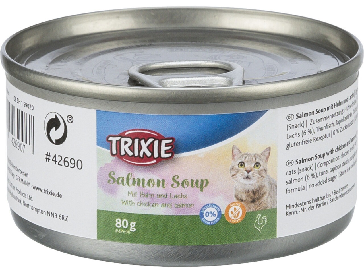 Trixie Hrana Pentru Pisici, Supa De Somon Si Pui, 80 g, 42690
