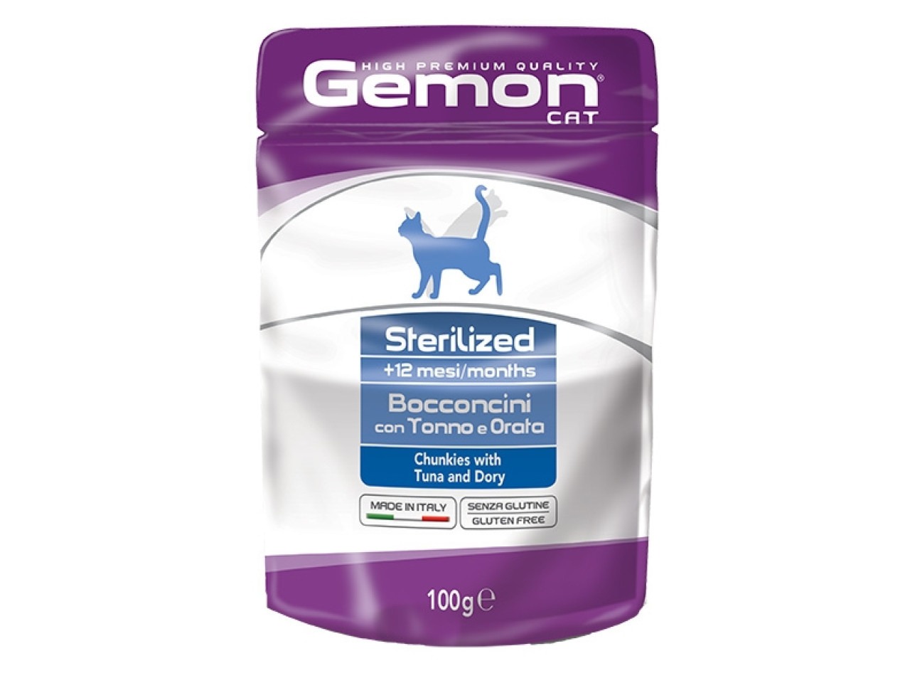Monge Hrana Umeda Pentru Pisici, Gemon Steril, Cu Ton/Cod, 100 g