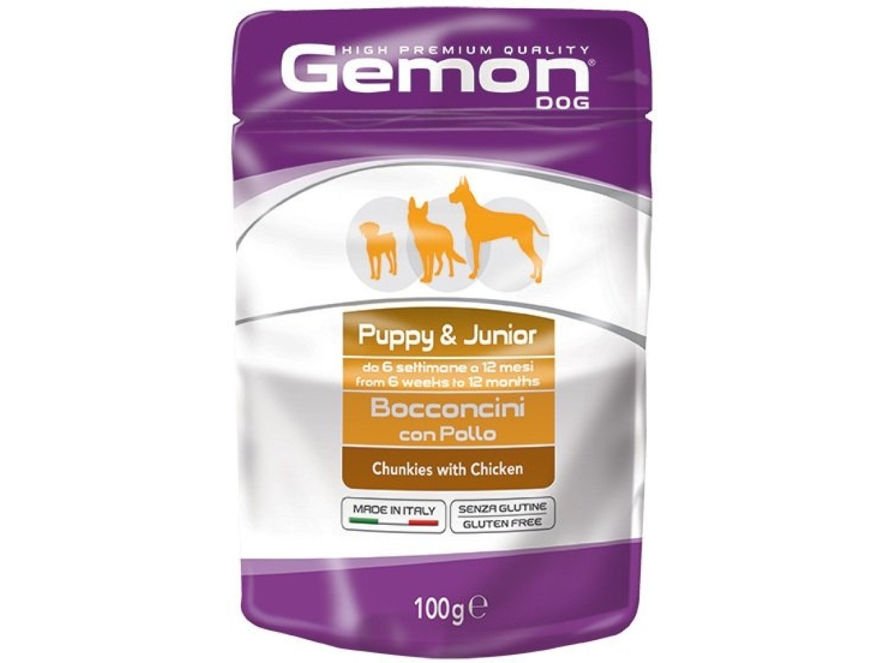 Monge Hrana Umeda Pentru Caini, Gemon Puppy And Junior, Pui, 100 g