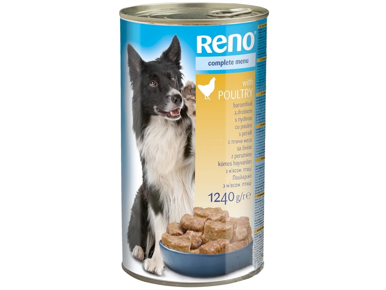 Reno Hrana Umeda Pentru Caini, Reno Adult, Pasare, 1240 g