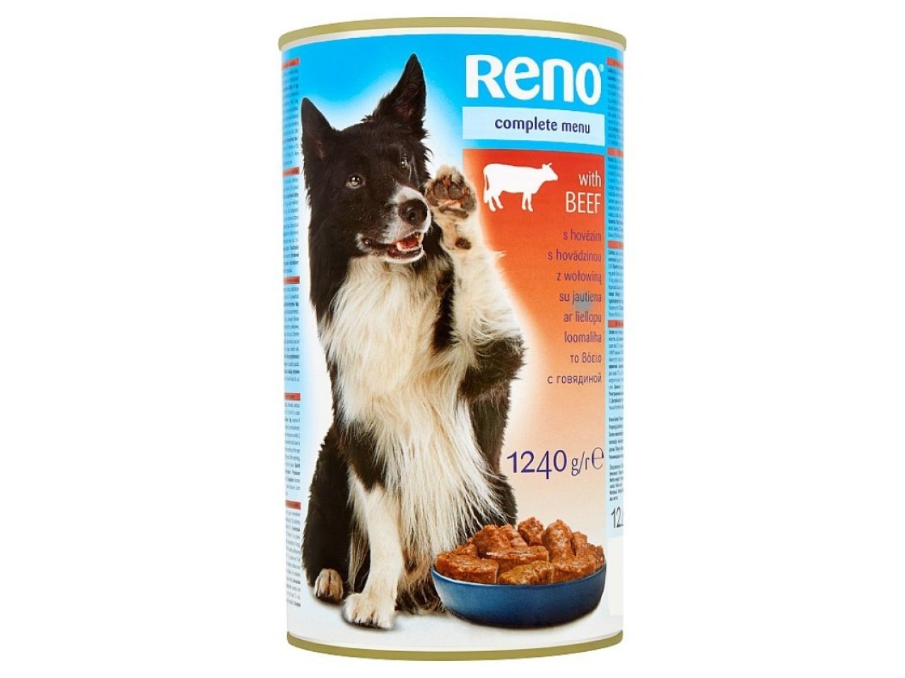 Reno Hrana Umeda Pentru Caini, Reno Adult, Vita, 1240 g