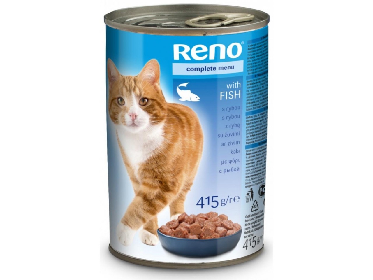 Reno Hrana Umeda Pentru Pisici, Reno Adult, Cu Peste, 415 g