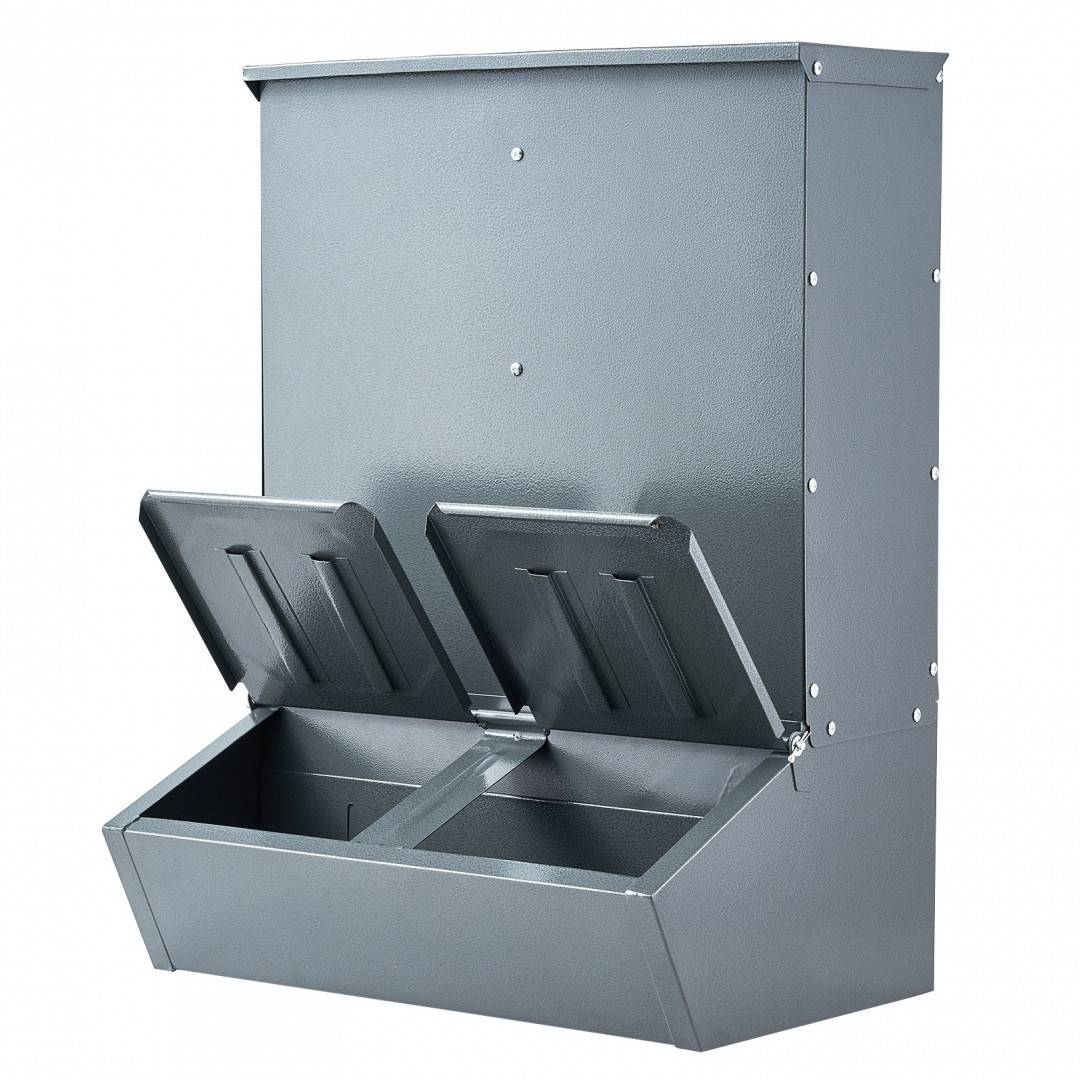 Hranitoare cu 2 usi pentru max 8 porci, 75 l, Otel galvanizat, 600 x 500 x 840 mm