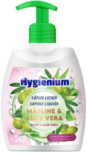 Sapun lichid cu masline si aloe vera, 500 ml, Hygienium