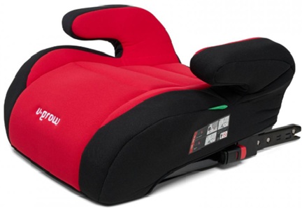 Inaltator auto 125-150, omologare R129 cu isofix , negru/rosu, U-Grow