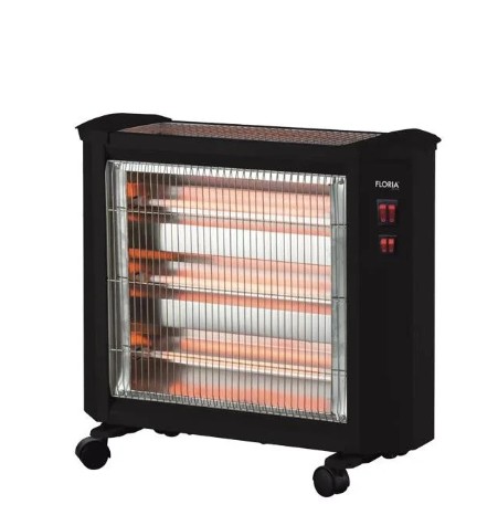 Incalzitor cu 4 rezistente si quartz, 4 trepte de caldura, termostat reglabil, putere maxima 1600W, Floria